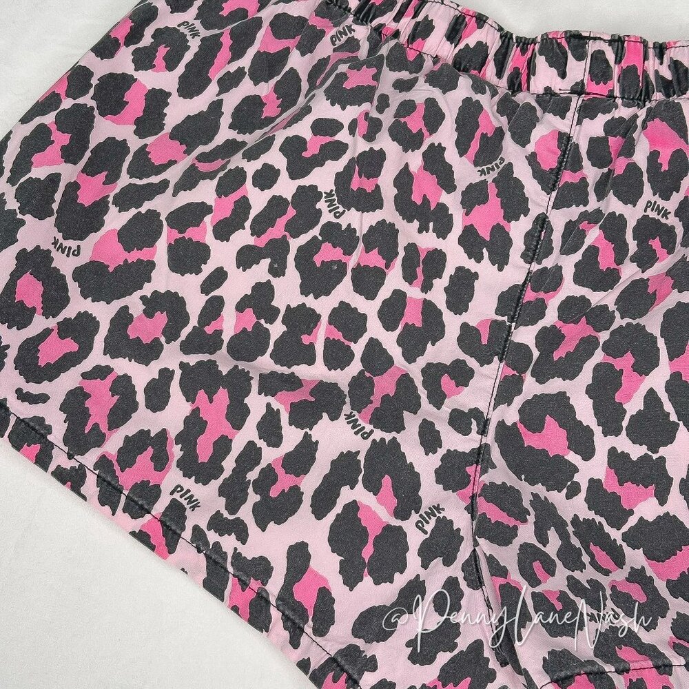 Victoria's Secret Leopard Print Sequined Logo PJ Shorts - Picture 6 of 8